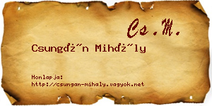 Csungán Mihály névjegykártya